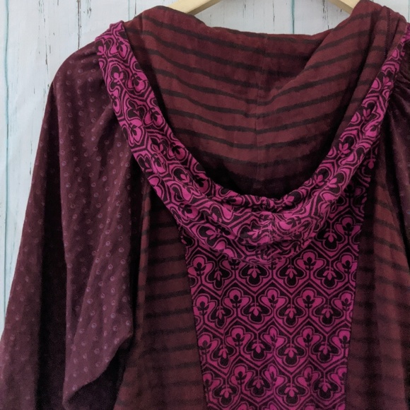 3/$20 Marc by Marc Jacobs Mixed Media Boho Hoodie - Picture 5 of 6